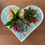 Load image into Gallery viewer, succulent heart arrangement
