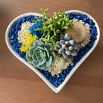 Load image into Gallery viewer, succulent heart arrangement
