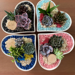 Load image into Gallery viewer, succulent heart arrangement
