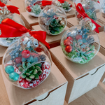 Load image into Gallery viewer, succulent glass ornament
