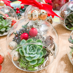 Load image into Gallery viewer, succulent glass ornament
