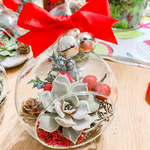 Load image into Gallery viewer, succulent glass ornament
