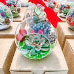 Load image into Gallery viewer, succulent glass ornament
