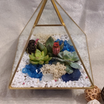 Load image into Gallery viewer, geometric succulent terrarium
